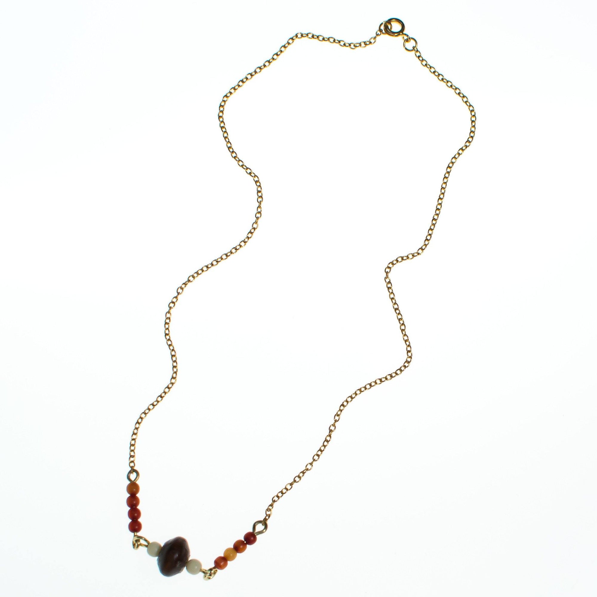 Wood Bead Necklace by Vintage Meet Modern - Vintage Meet Modern Vintage Jewelry - Chicago, Illinois - #oldhollywoodglamour #vintagemeetmodern #designervintage #jewelrybox #antiquejewelry #vintagejewelry