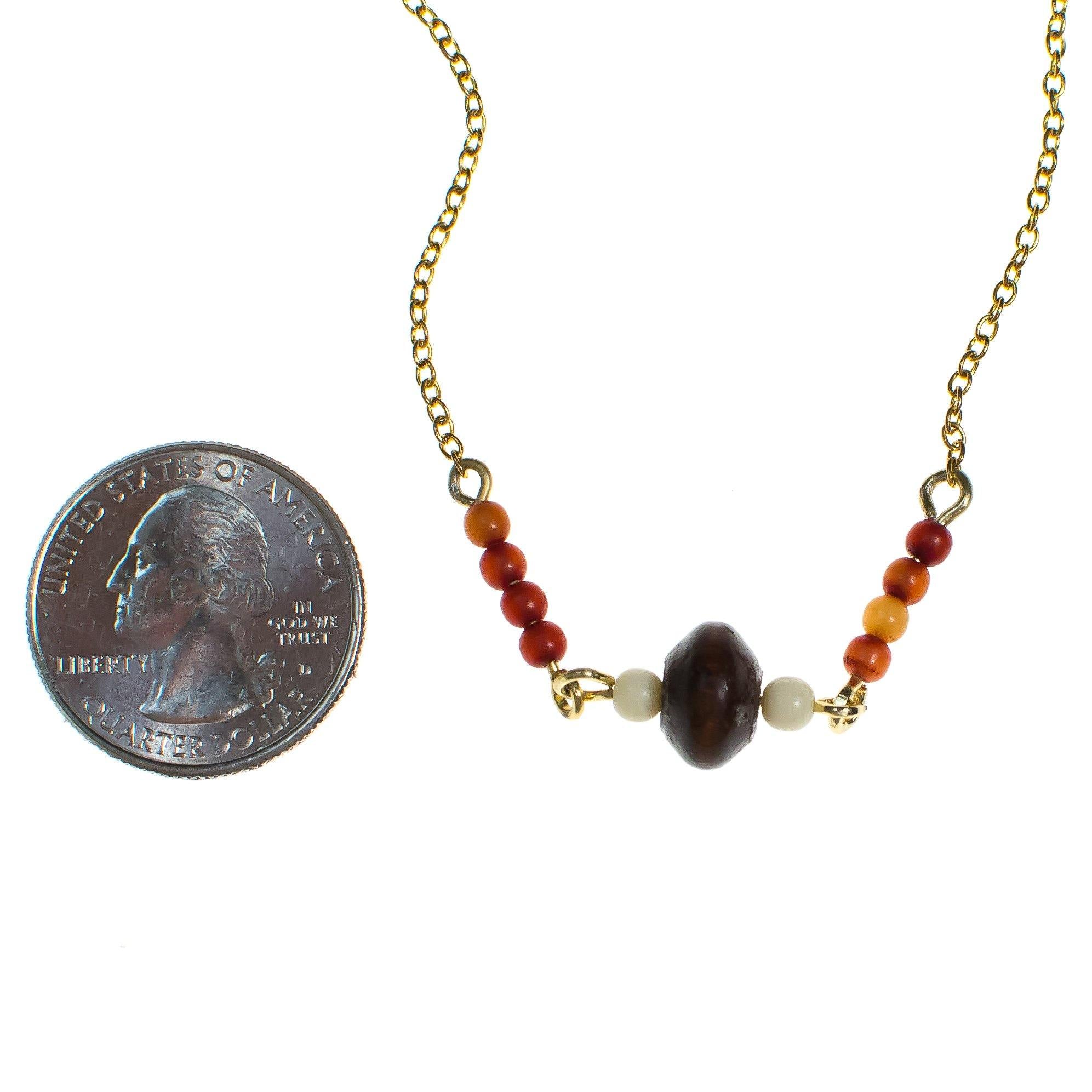 Wood Bead Necklace by Vintage Meet Modern - Vintage Meet Modern Vintage Jewelry - Chicago, Illinois - #oldhollywoodglamour #vintagemeetmodern #designervintage #jewelrybox #antiquejewelry #vintagejewelry
