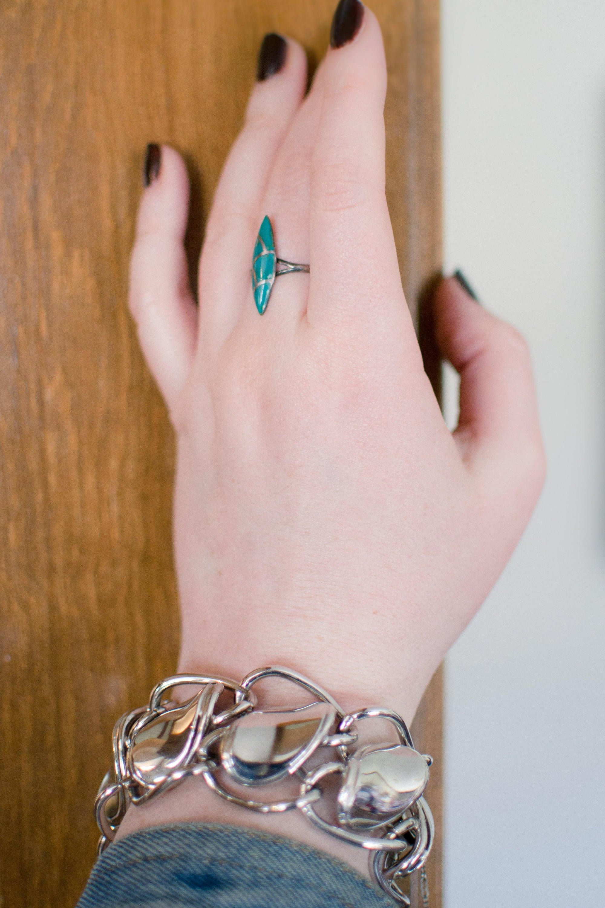 Vintage Wide Silver Link Bracelet by Vintage Meet Modern - Vintage Meet Modern Vintage Jewelry - Chicago, Illinois - #oldhollywoodglamour #vintagemeetmodern #designervintage #jewelrybox #antiquejewelry #vintagejewelry