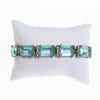 Art Deco Blue Emerald Cut Crystal and Diamante Rhinestone Bracelet by Vintage Meet Modern - Vintage Meet Modern Vintage Jewelry - Chicago, Illinois - #oldhollywoodglamour #vintagemeetmodern #designervintage #jewelrybox #antiquejewelry #vintagejewelry