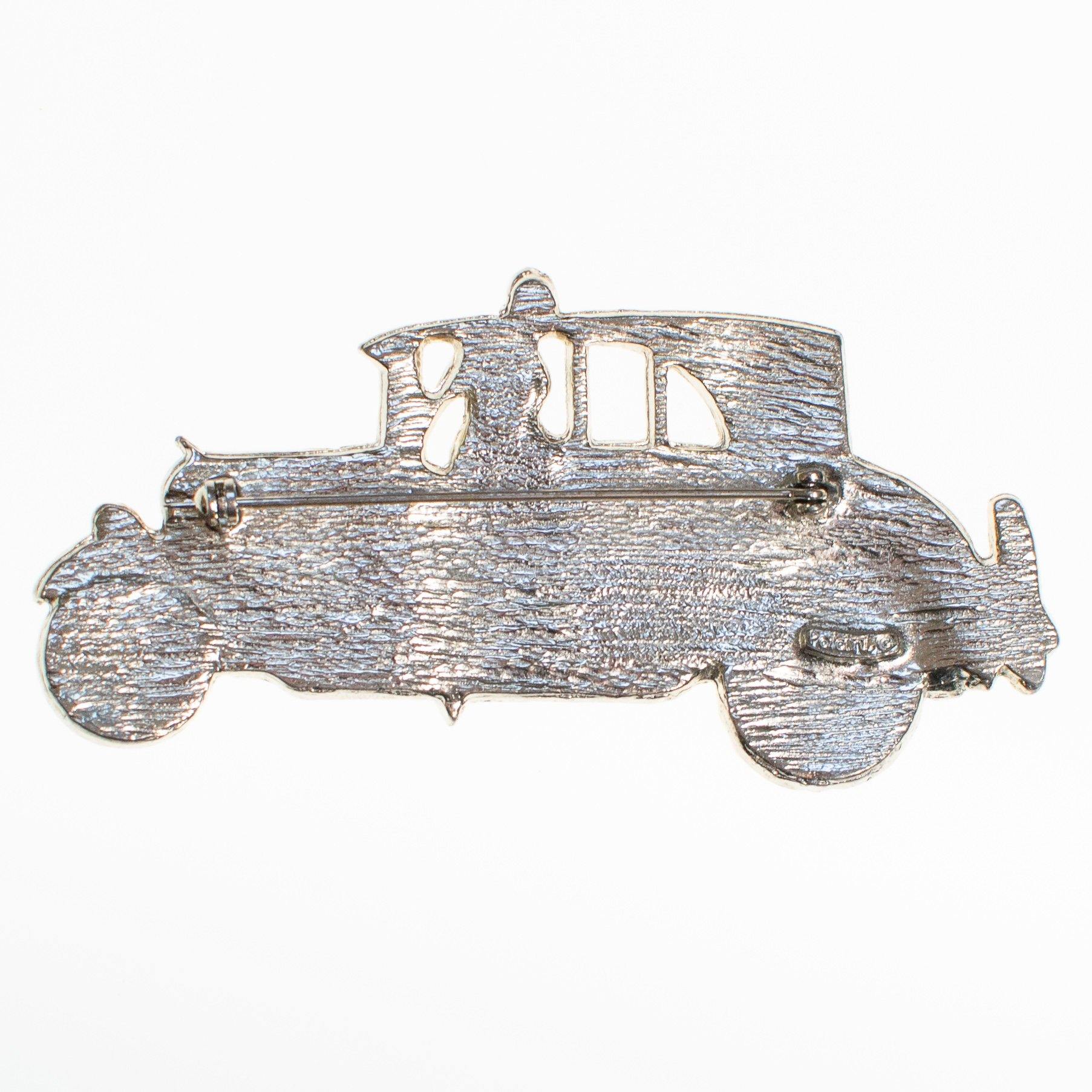 Vintage Polcini Flapper with Car Diamante Rhinestone Brooch by Vintage Meet Modern - Vintage Meet Modern Vintage Jewelry - Chicago, Illinois - #oldhollywoodglamour #vintagemeetmodern #designervintage #jewelrybox #antiquejewelry #vintagejewelry