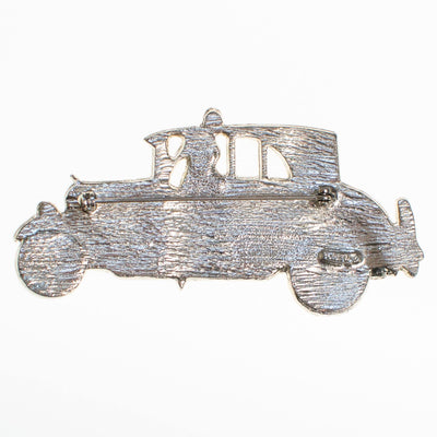 Vintage Polcini Flapper with Car Diamante Rhinestone Brooch by Vintage Meet Modern - Vintage Meet Modern Vintage Jewelry - Chicago, Illinois - #oldhollywoodglamour #vintagemeetmodern #designervintage #jewelrybox #antiquejewelry #vintagejewelry