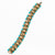 Vintage Judy Lee Gold Bracelet with Rhinestones and Turquoise Beads