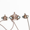 Vintage Sterling Silver Chantelaine Crown Brooch with Rhinestones by Sterling Silver - Vintage Meet Modern Vintage Jewelry - Chicago, Illinois - #oldhollywoodglamour #vintagemeetmodern #designervintage #jewelrybox #antiquejewelry #vintagejewelry