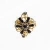 Vintage Jet and Smoke Crystal Statement Ring by Vintage Meet Modern - Vintage Meet Modern Vintage Jewelry - Chicago, Illinois - #oldhollywoodglamour #vintagemeetmodern #designervintage #jewelrybox #antiquejewelry #vintagejewelry