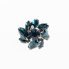 Juliana Blue Crystal Cocktail Ring by Vintage Meet Modern - Vintage Meet Modern Vintage Jewelry - Chicago, Illinois - #oldhollywoodglamour #vintagemeetmodern #designervintage #jewelrybox #antiquejewelry #vintagejewelry