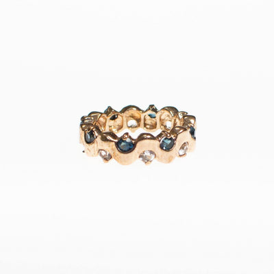 Sapphire Crystal Diamante Crystal Band Ring by Vintage Meet Modern - Vintage Meet Modern Vintage Jewelry - Chicago, Illinois - #oldhollywoodglamour #vintagemeetmodern #designervintage #jewelrybox #antiquejewelry #vintagejewelry