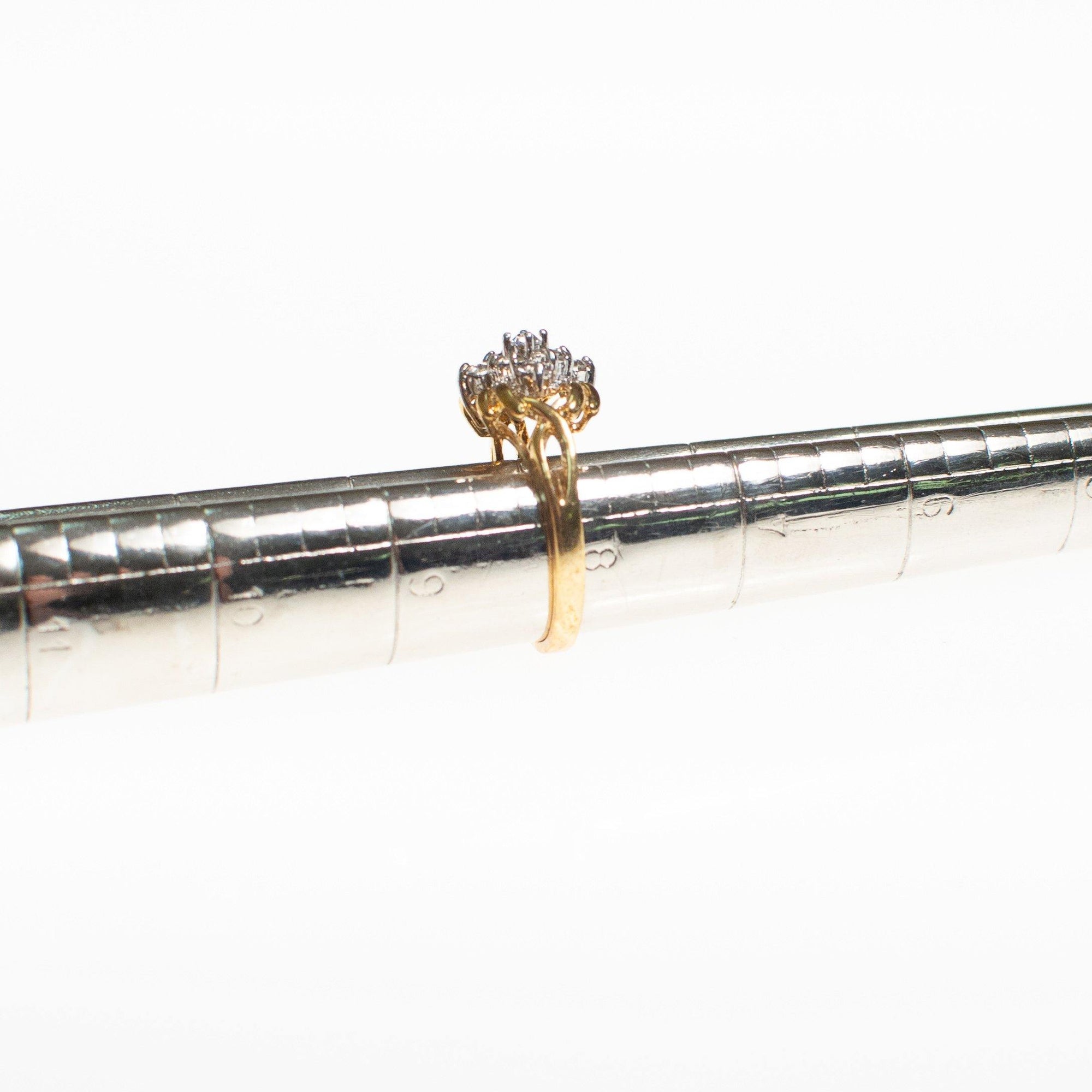 CZ Cluster Cocktail Ring by Vintage Meet Modern - Vintage Meet Modern Vintage Jewelry - Chicago, Illinois - #oldhollywoodglamour #vintagemeetmodern #designervintage #jewelrybox #antiquejewelry #vintagejewelry