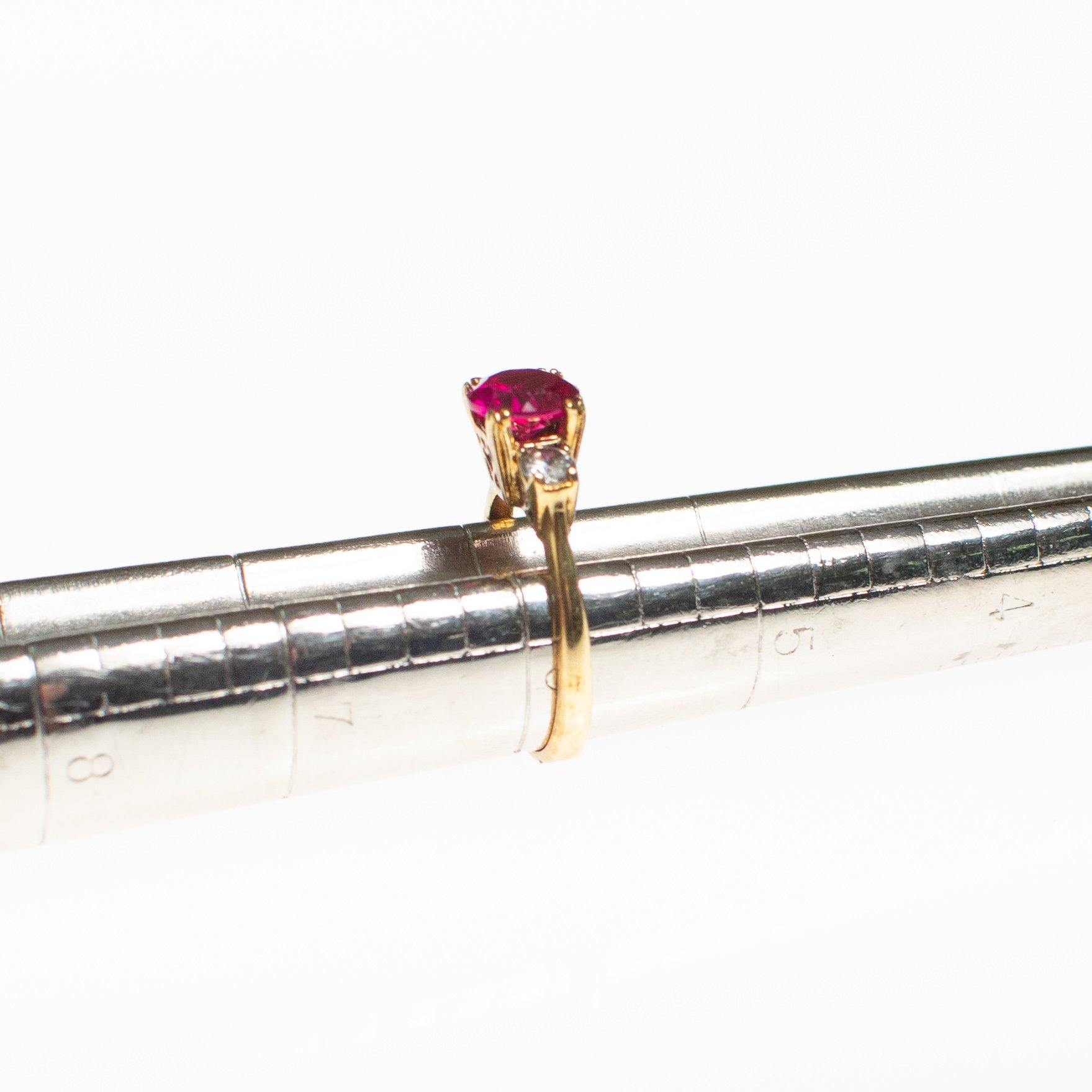 Rubelite Crystal Statement Ring with Diamante Accents by Vintage Meet Modern - Vintage Meet Modern Vintage Jewelry - Chicago, Illinois - #oldhollywoodglamour #vintagemeetmodern #designervintage #jewelrybox #antiquejewelry #vintagejewelry