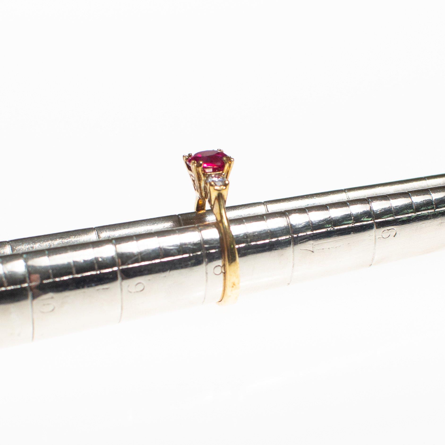 Rubelite Crystal Statement Ring with Diamante Accents by Vintage Meet Modern - Vintage Meet Modern Vintage Jewelry - Chicago, Illinois - #oldhollywoodglamour #vintagemeetmodern #designervintage #jewelrybox #antiquejewelry #vintagejewelry