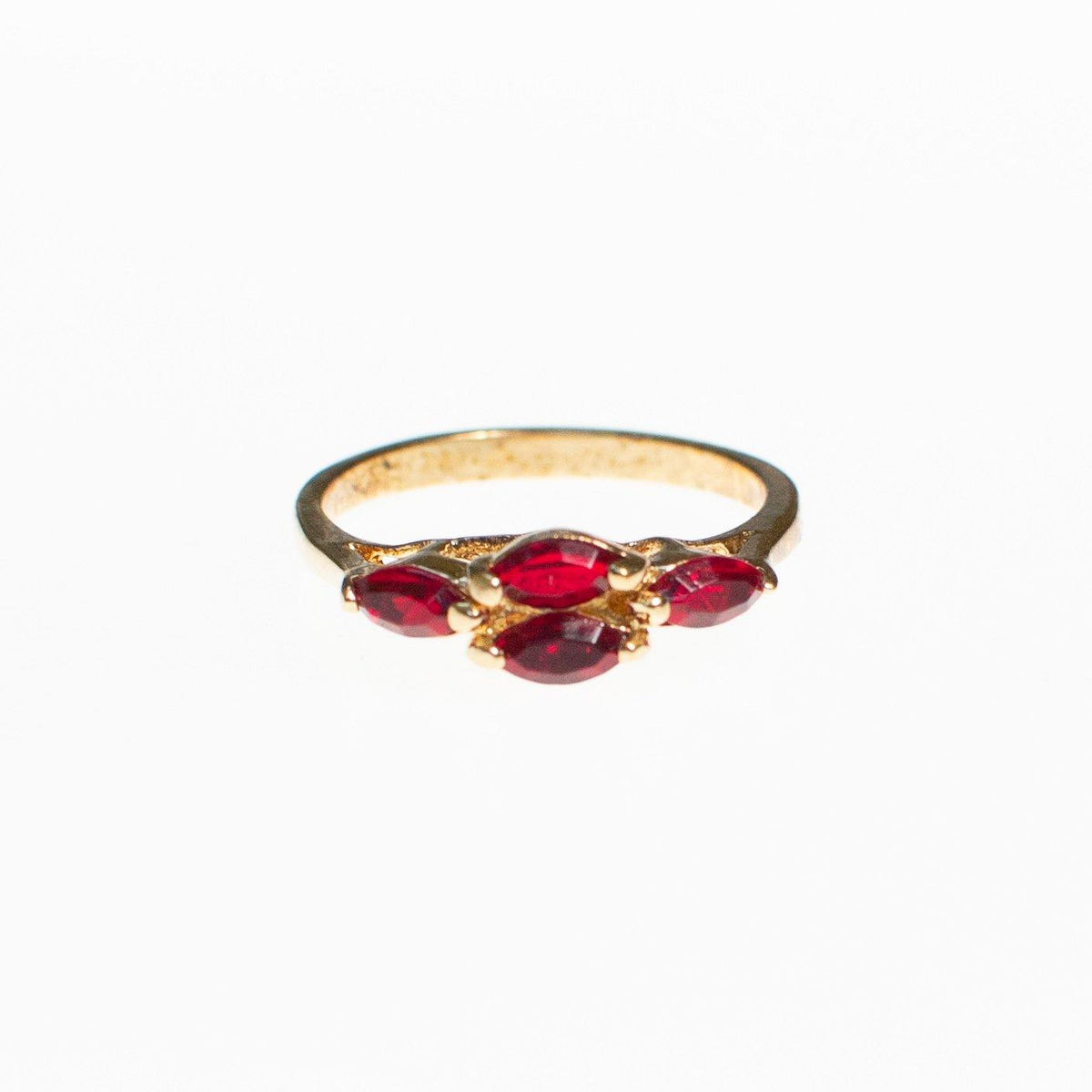 Marquise Cut Garnet Crystal Band Ring