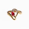 Garnet Crystal Statement Ring by Vintage Meet Modern  - Vintage Meet Modern Vintage Jewelry - Chicago, Illinois - #oldhollywoodglamour #vintagemeetmodern #designervintage #jewelrybox #antiquejewelry #vintagejewelry