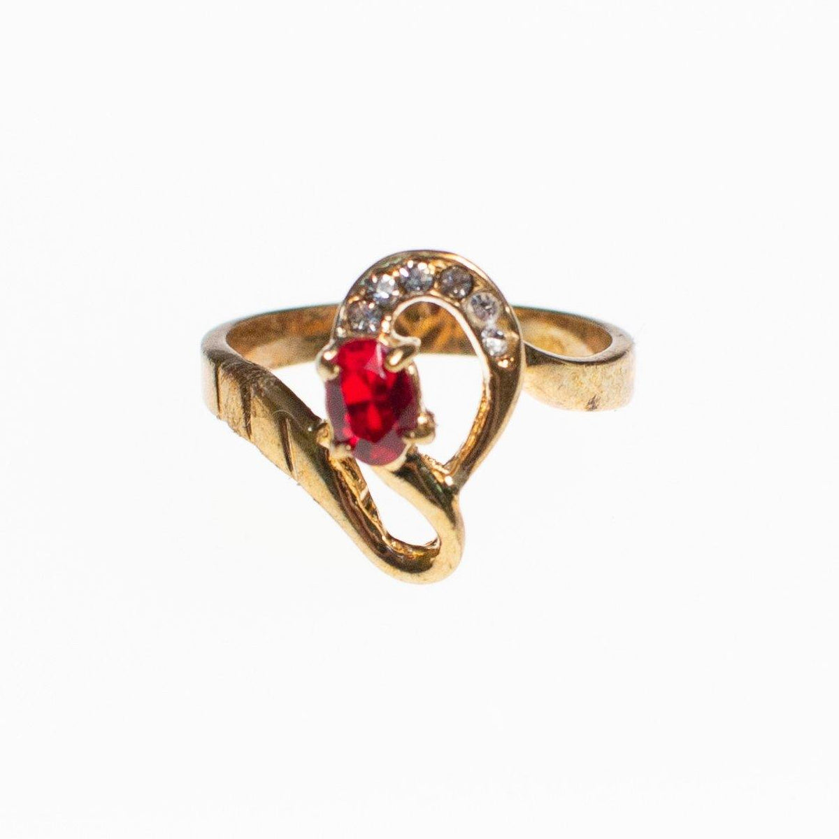 Garnet Crystal Statement Ring