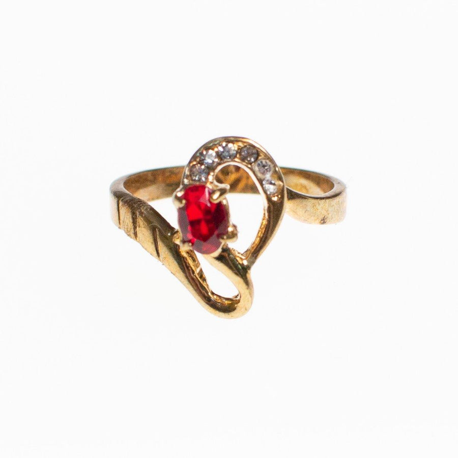 Garnet Crystal Statement Ring by Vintage Meet Modern - Vintage Meet Modern Vintage Jewelry - Chicago, Illinois - #oldhollywoodglamour #vintagemeetmodern #designervintage #jewelrybox #antiquejewelry #vintagejewelry