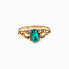 Oval Cut Emerald Crystal Cocktail Ring by Vintage Meet Modern - Vintage Meet Modern Vintage Jewelry - Chicago, Illinois - #oldhollywoodglamour #vintagemeetmodern #designervintage #jewelrybox #antiquejewelry #vintagejewelry