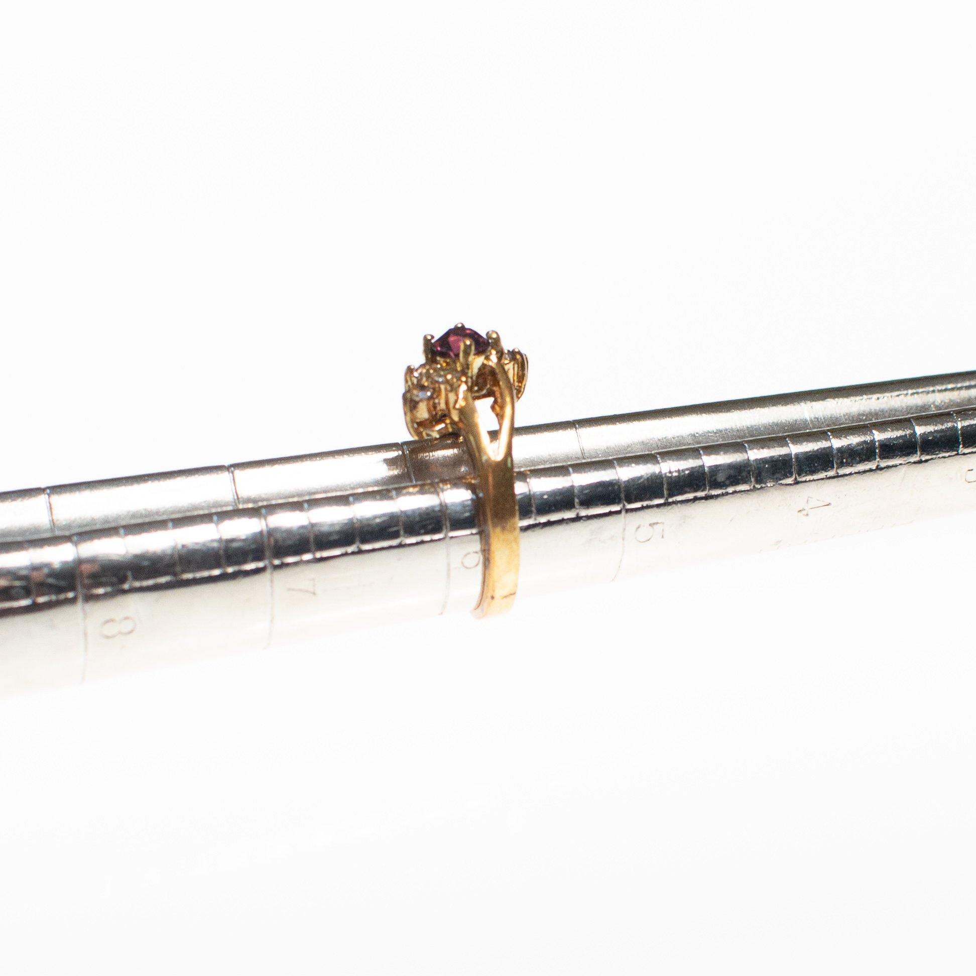 Amethyst Crystal and Diamante Crystal Statement Ring by Vintage Meet Modern - Vintage Meet Modern Vintage Jewelry - Chicago, Illinois - #oldhollywoodglamour #vintagemeetmodern #designervintage #jewelrybox #antiquejewelry #vintagejewelry