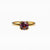 Amethyst Crystal Solitaire Ring