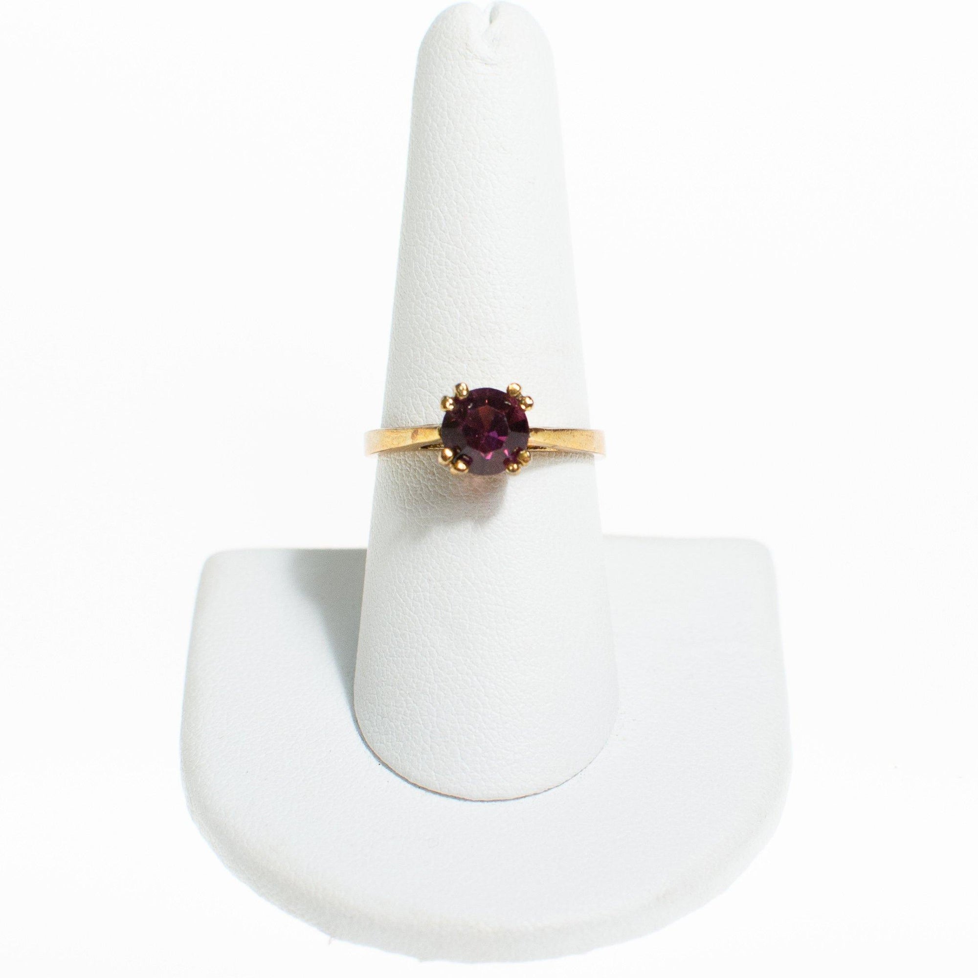 Amethyst Crystal Solitaire Ring by Vintage Meet Modern - Vintage Meet Modern Vintage Jewelry - Chicago, Illinois - #oldhollywoodglamour #vintagemeetmodern #designervintage #jewelrybox #antiquejewelry #vintagejewelry