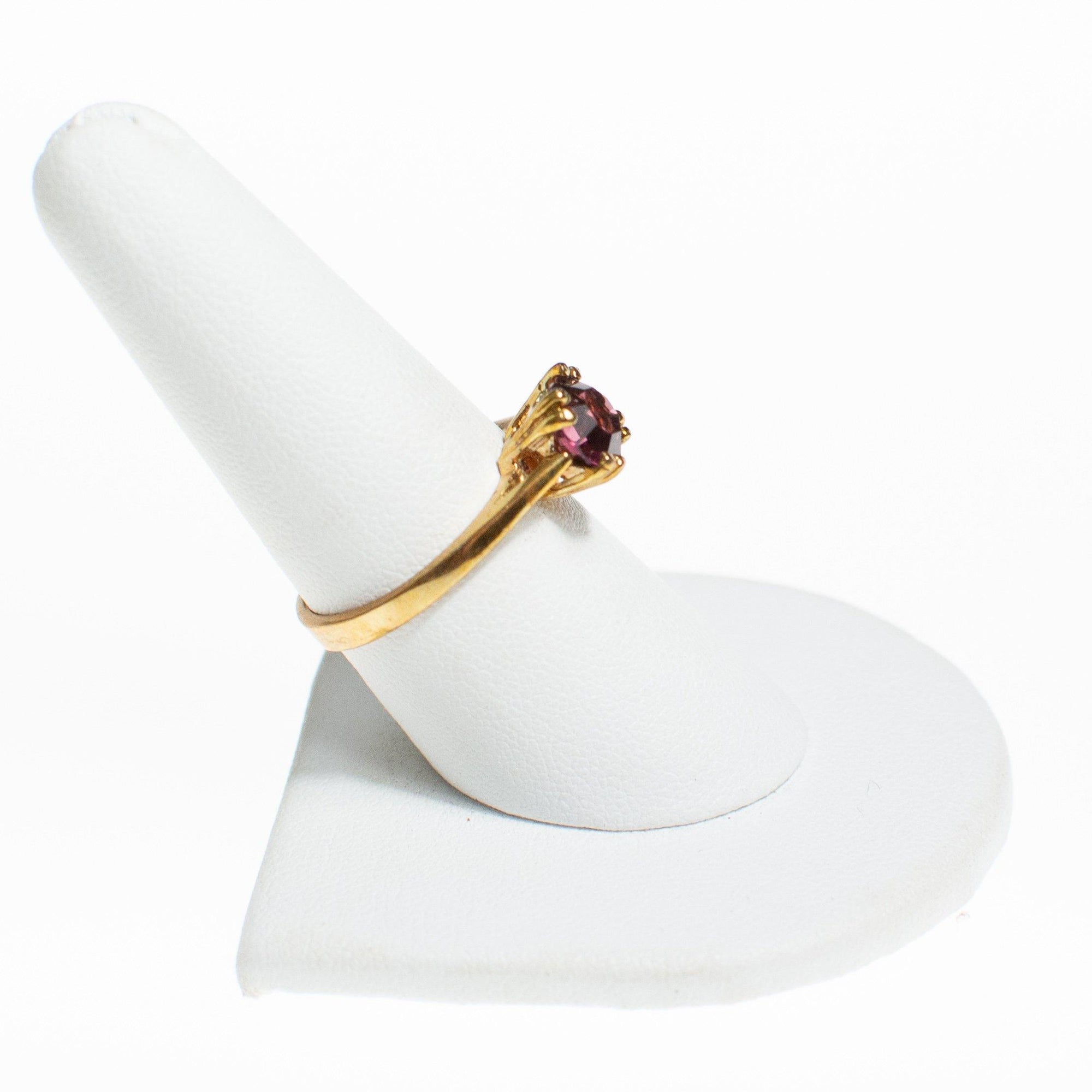 Amethyst Crystal Solitaire Ring by Vintage Meet Modern - Vintage Meet Modern Vintage Jewelry - Chicago, Illinois - #oldhollywoodglamour #vintagemeetmodern #designervintage #jewelrybox #antiquejewelry #vintagejewelry