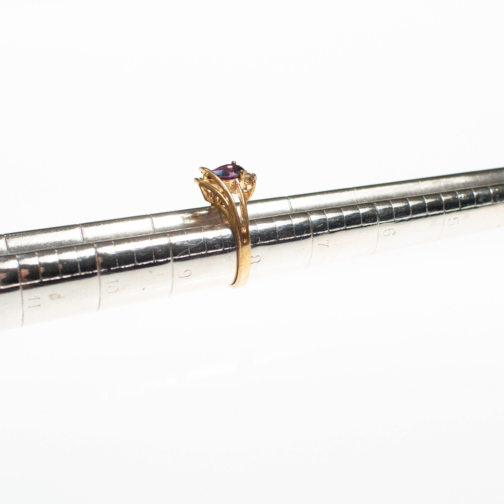 Pear Shaped Amethyst Crystal with Diamante Accents by Vintage Meet Modern - Vintage Meet Modern Vintage Jewelry - Chicago, Illinois - #oldhollywoodglamour #vintagemeetmodern #designervintage #jewelrybox #antiquejewelry #vintagejewelry