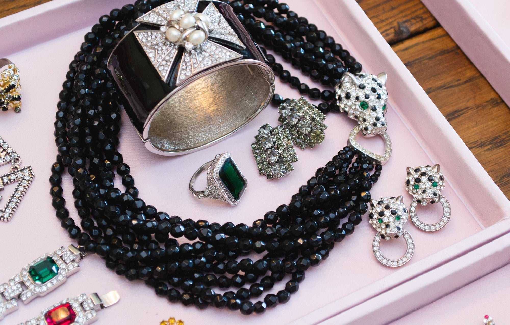 Vintage Kenneth Jay Lane Panther Necklace by Kenneth Jay Lane - Vintage Meet Modern Vintage Jewelry - Chicago, Illinois - #oldhollywoodglamour #vintagemeetmodern #designervintage #jewelrybox #antiquejewelry #vintagejewelry