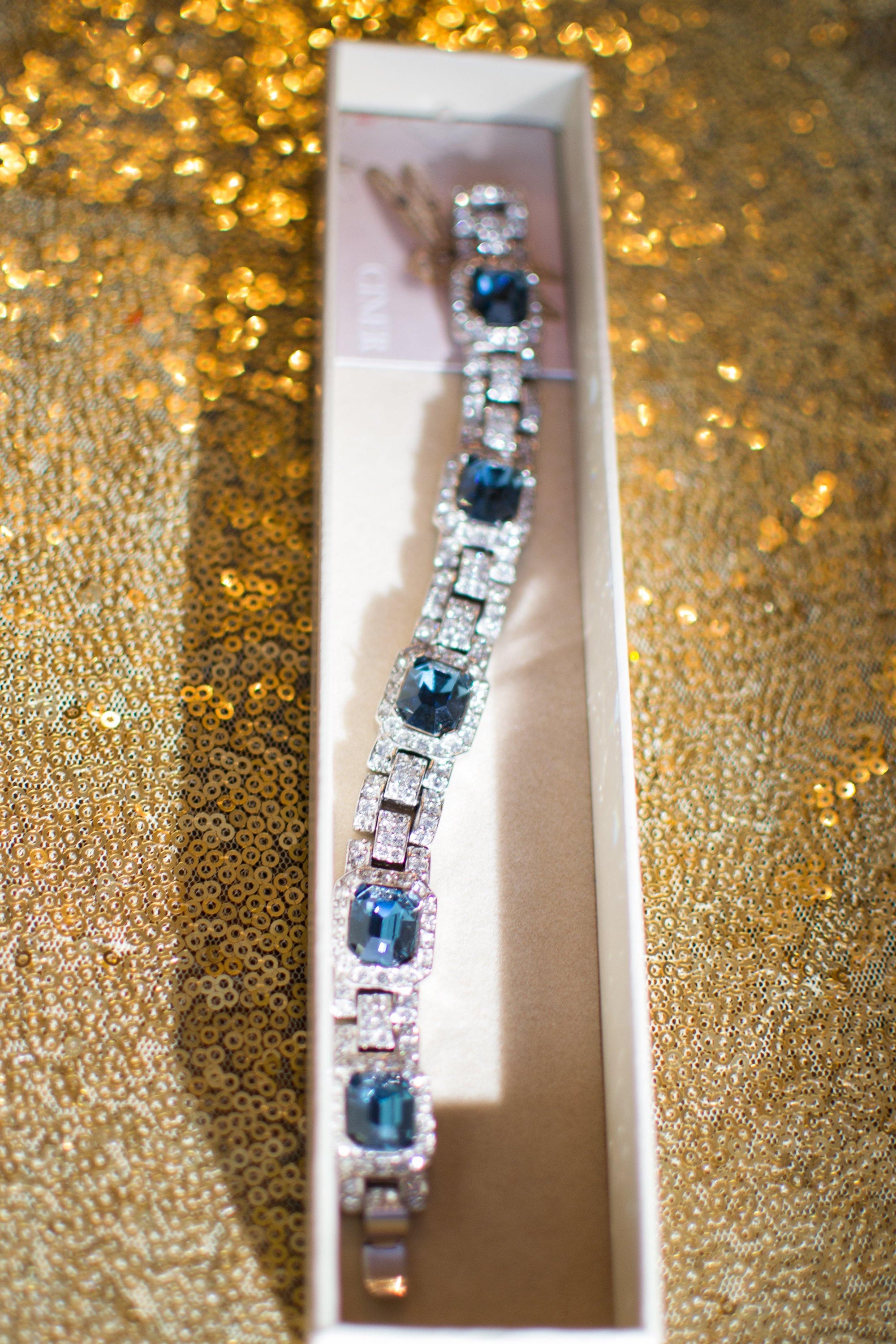 The Great Gatsby Bracelet with Emerald Crystals By Ciner New York by Ciner - Vintage Meet Modern Vintage Jewelry - Chicago, Illinois - #oldhollywoodglamour #vintagemeetmodern #designervintage #jewelrybox #antiquejewelry #vintagejewelry