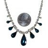 Vintage Art Deco Sapphire and Diamante Crystal Rhinestone Necklace by Vintage Meet Modern - Vintage Meet Modern Vintage Jewelry - Chicago, Illinois - #oldhollywoodglamour #vintagemeetmodern #designervintage #jewelrybox #antiquejewelry #vintagejewelry