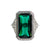Art Deco Style Emerald Crystal Statement Ring