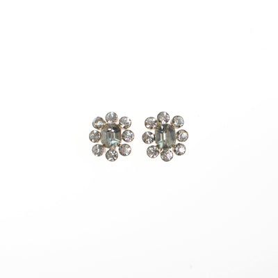 Art Deco Rhinestone Cluster Earrings by Vintage Meet Modern  - Vintage Meet Modern Vintage Jewelry - Chicago, Illinois - #oldhollywoodglamour #vintagemeetmodern #designervintage #jewelrybox #antiquejewelry #vintagejewelry