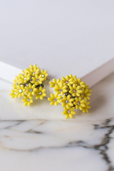 Huge Yellow Daisy Earrings by Coro by Coro - Vintage Meet Modern Vintage Jewelry - Chicago, Illinois - #oldhollywoodglamour #vintagemeetmodern #designervintage #jewelrybox #antiquejewelry #vintagejewelry
