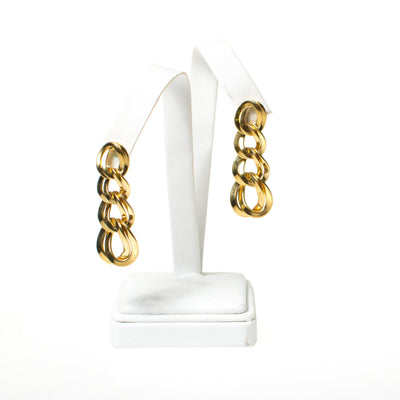 Vintage Monet Gold Chain Drop Earrings by Monet - Vintage Meet Modern Vintage Jewelry - Chicago, Illinois - #oldhollywoodglamour #vintagemeetmodern #designervintage #jewelrybox #antiquejewelry #vintagejewelry