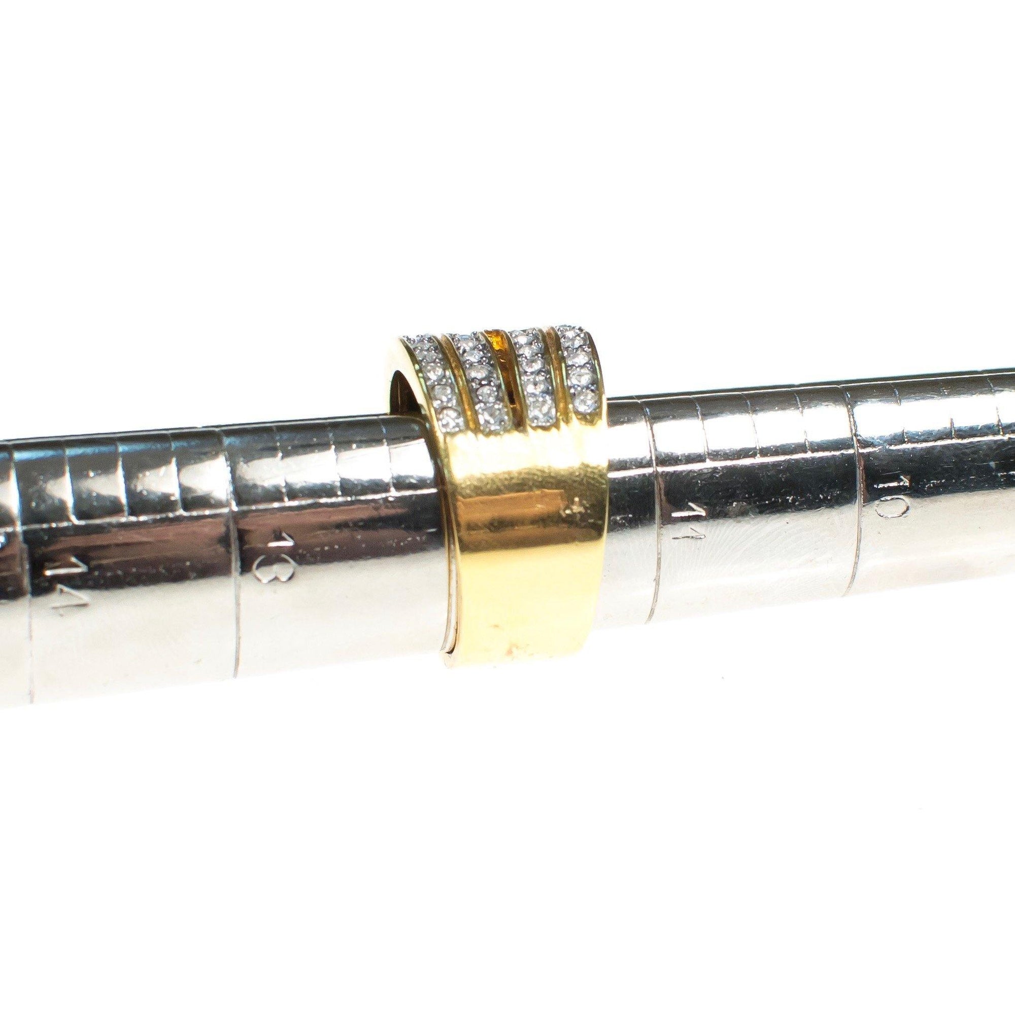 Vintage Wide Gold Band Ring with Cubic Zirconias by Vintage Meet Modern - Vintage Meet Modern Vintage Jewelry - Chicago, Illinois - #oldhollywoodglamour #vintagemeetmodern #designervintage #jewelrybox #antiquejewelry #vintagejewelry