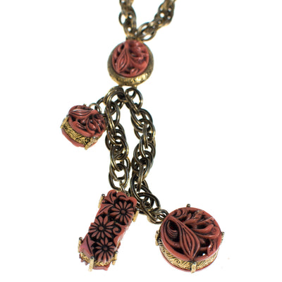 Vintage Selro Carved Daisy Lariat Necklace by Selro - Vintage Meet Modern Vintage Jewelry - Chicago, Illinois - #oldhollywoodglamour #vintagemeetmodern #designervintage #jewelrybox #antiquejewelry #vintagejewelry