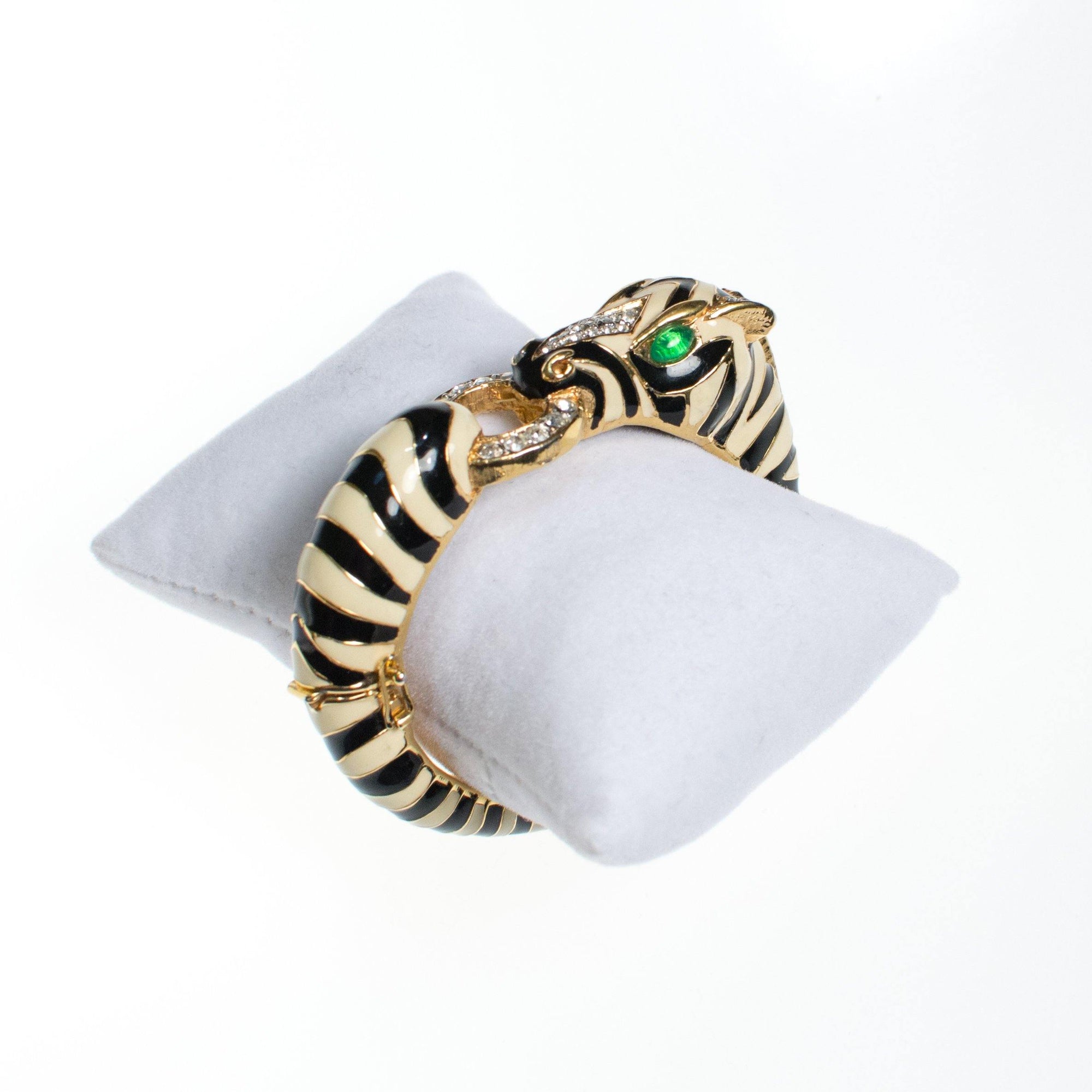 Ciner Zebra Bracelet by Ciner - Vintage Meet Modern Vintage Jewelry - Chicago, Illinois - #oldhollywoodglamour #vintagemeetmodern #designervintage #jewelrybox #antiquejewelry #vintagejewelry