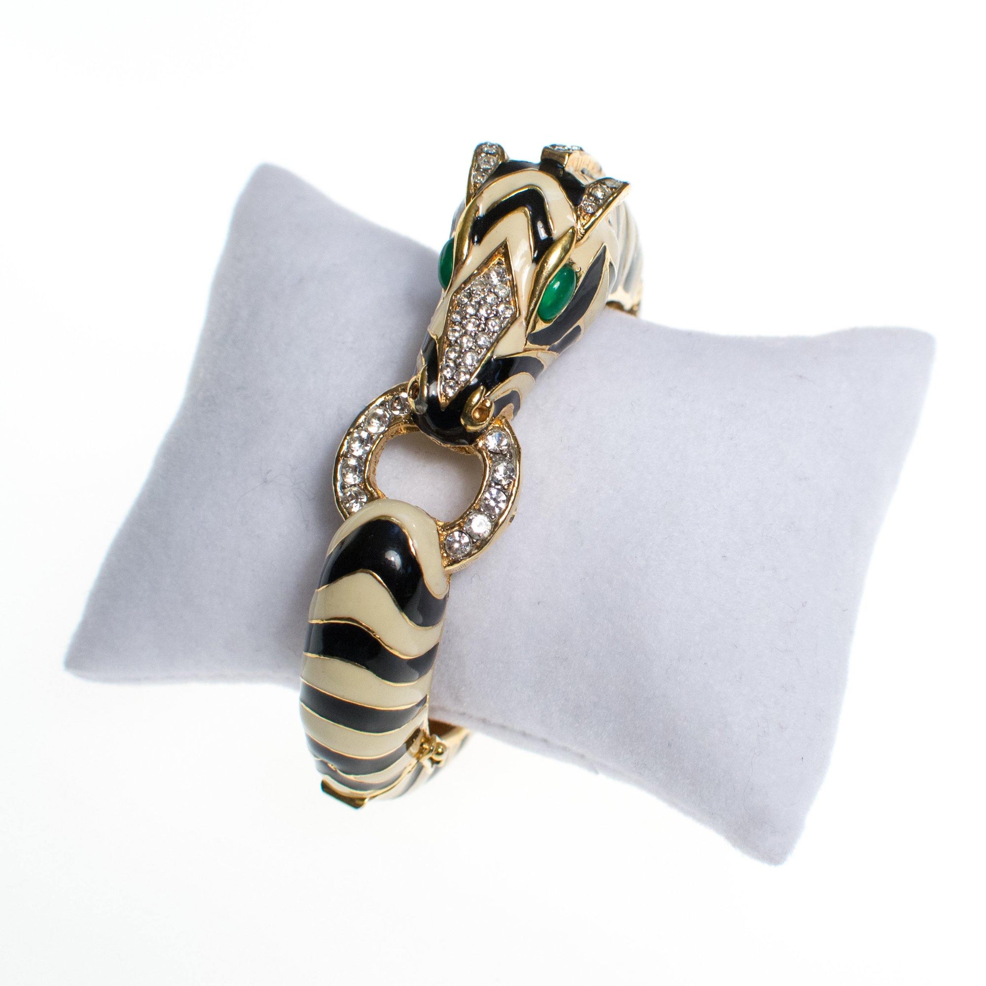 Ciner Zebra Bracelet by Ciner - Vintage Meet Modern Vintage Jewelry - Chicago, Illinois - #oldhollywoodglamour #vintagemeetmodern #designervintage #jewelrybox #antiquejewelry #vintagejewelry