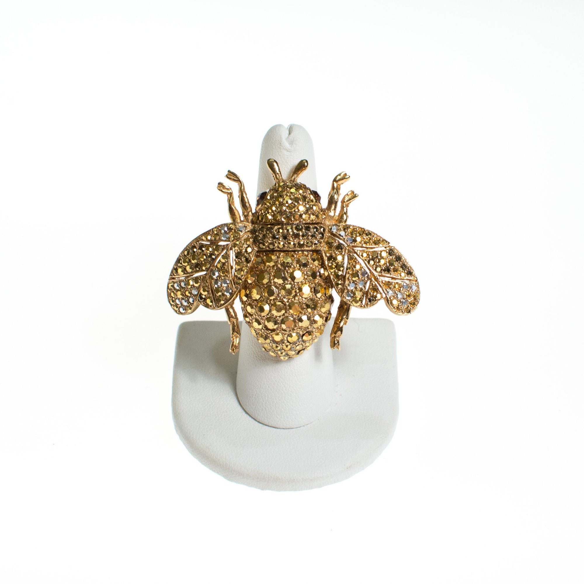 Ciner 125th Anniversary Bee Ring by Ciner - Vintage Meet Modern Vintage Jewelry - Chicago, Illinois - #oldhollywoodglamour #vintagemeetmodern #designervintage #jewelrybox #antiquejewelry #vintagejewelry
