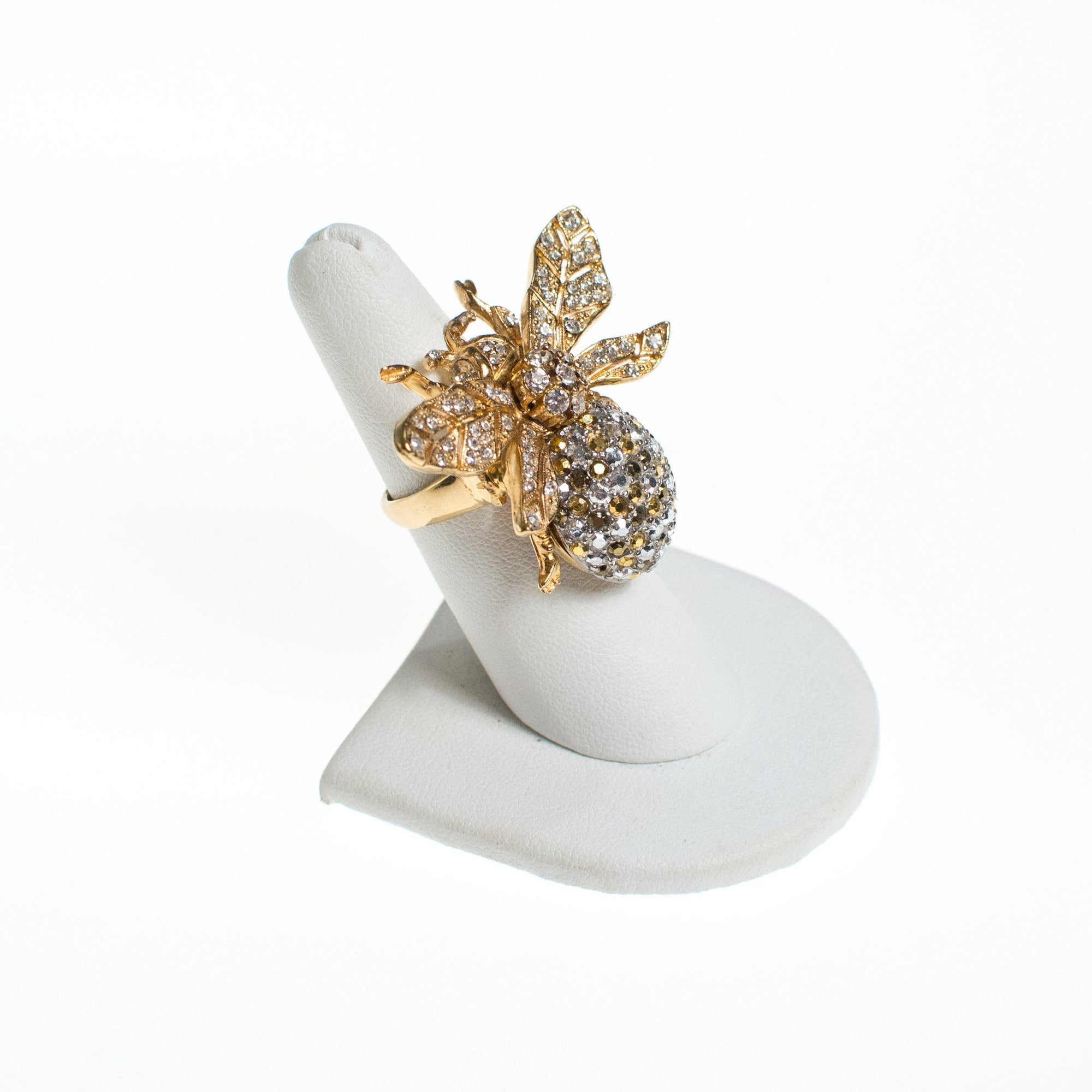 Ciner 125th Anniversary Bee Ring by Ciner - Vintage Meet Modern Vintage Jewelry - Chicago, Illinois - #oldhollywoodglamour #vintagemeetmodern #designervintage #jewelrybox #antiquejewelry #vintagejewelry