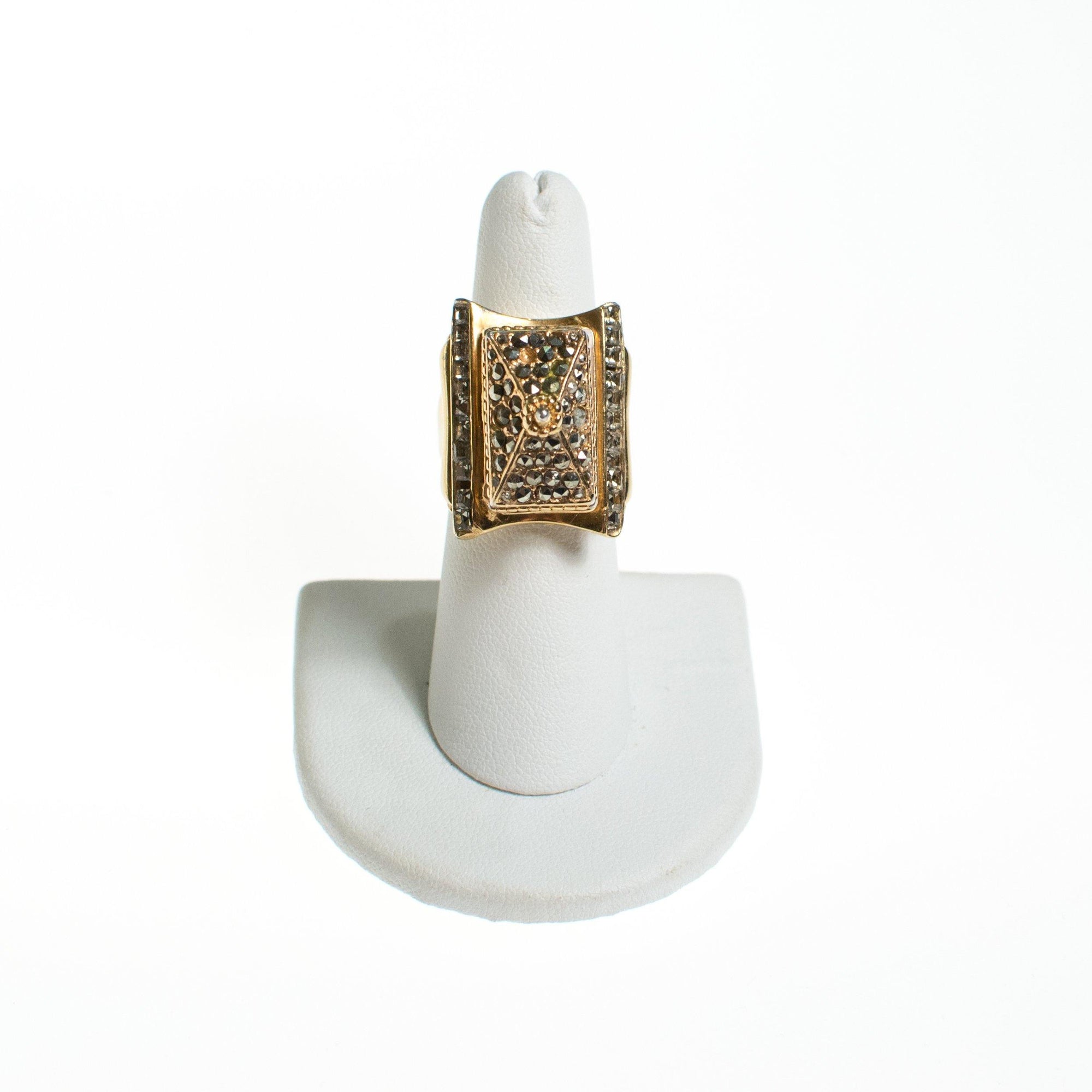 Ciner Pagoda Ring by Ciner - Vintage Meet Modern Vintage Jewelry - Chicago, Illinois - #oldhollywoodglamour #vintagemeetmodern #designervintage #jewelrybox #antiquejewelry #vintagejewelry