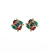 Ciner NY Petite Mogul Earrings in Emerald, Ruby, and Sapphire by Ciner - Vintage Meet Modern Vintage Jewelry - Chicago, Illinois - #oldhollywoodglamour #vintagemeetmodern #designervintage #jewelrybox #antiquejewelry #vintagejewelry