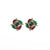 Ciner NY Petite Mogul Earrings in Emerald, Ruby, and Sapphire