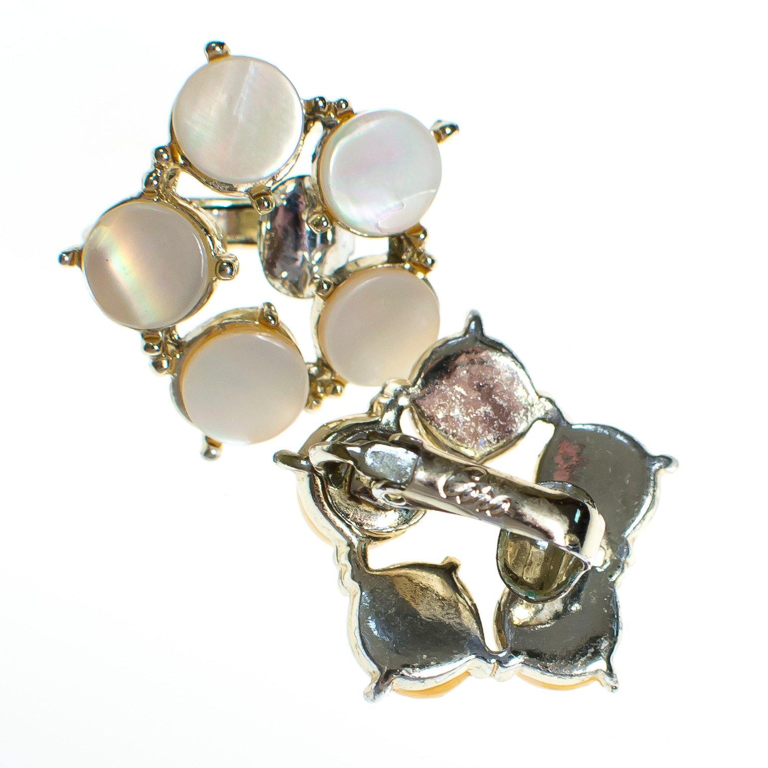 Vintage Mother of Pearl Disc Earrings by Vintage Meet Modern - Vintage Meet Modern Vintage Jewelry - Chicago, Illinois - #oldhollywoodglamour #vintagemeetmodern #designervintage #jewelrybox #antiquejewelry #vintagejewelry