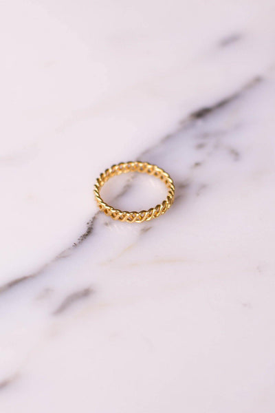 Gold Tone Braided Band Ring by Unsigned Beauty - Vintage Meet Modern Vintage Jewelry - Chicago, Illinois - #oldhollywoodglamour #vintagemeetmodern #designervintage #jewelrybox #antiquejewelry #vintagejewelry