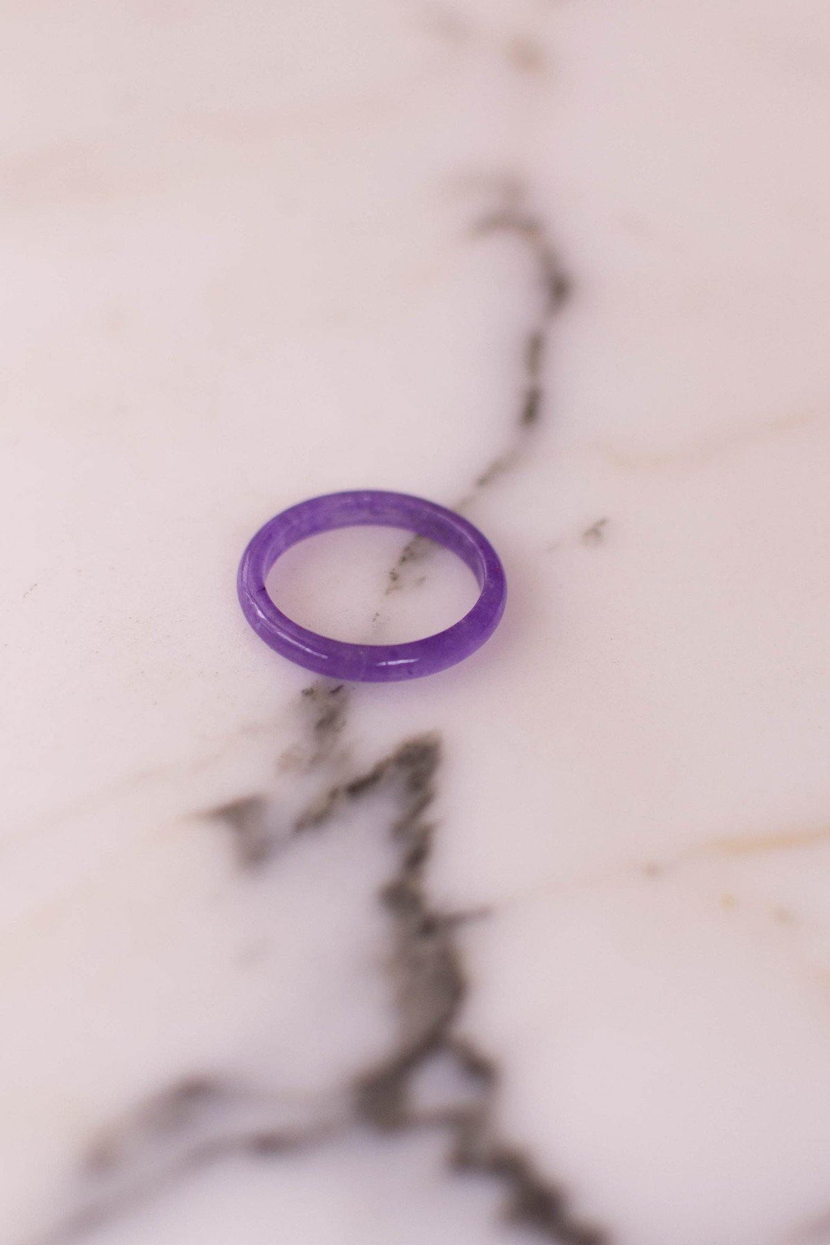 Purple Jade Band Ring