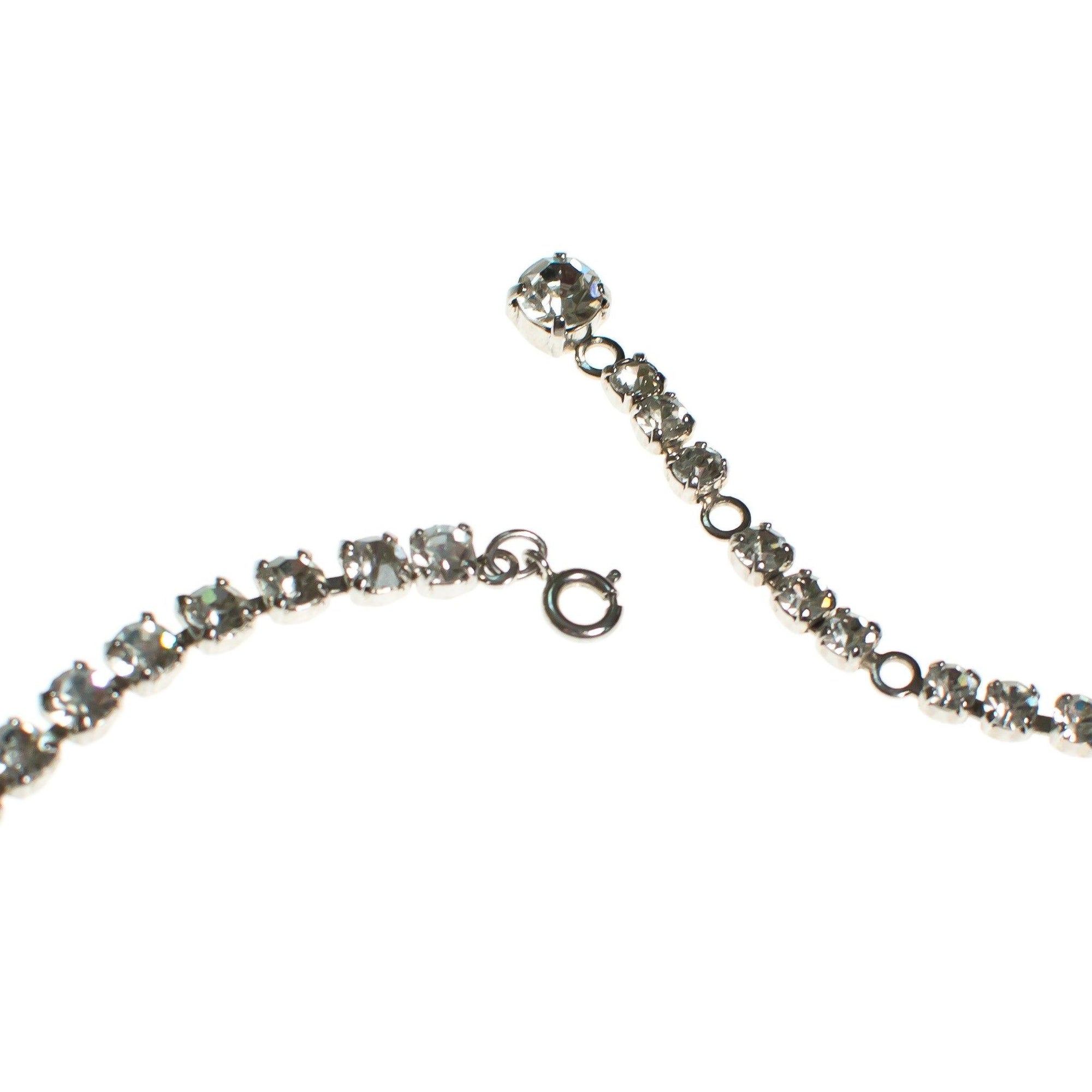 Vintage  Art Deco Style B & W Clear Crystal Rhinestone Statement Necklace by Butler and Wilson - Vintage Meet Modern Vintage Jewelry - Chicago, Illinois - #oldhollywoodglamour #vintagemeetmodern #designervintage #jewelrybox #antiquejewelry #vintagejewelry