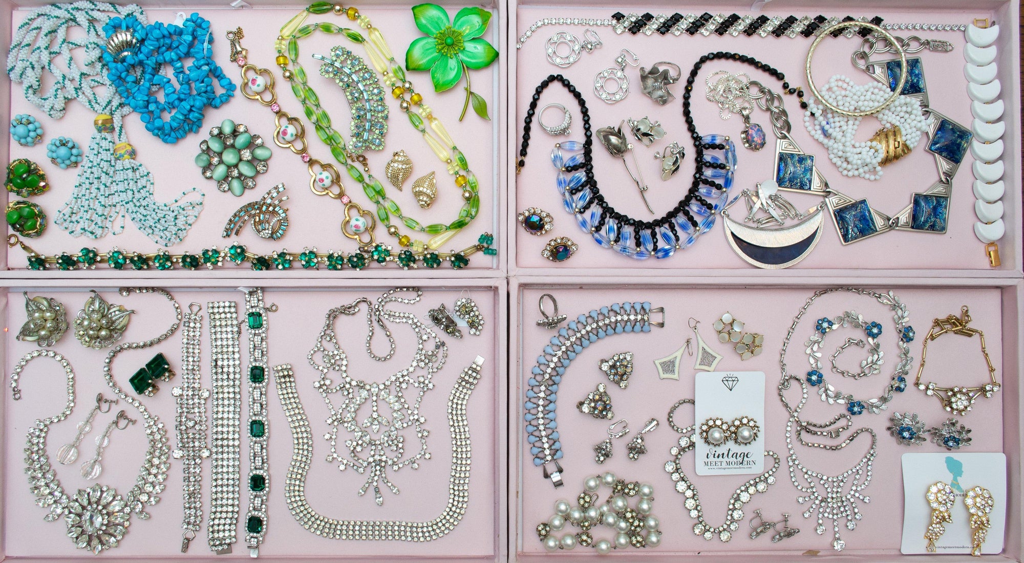 Vintage Art Deco Era Dress, Fur Clip with Rhinestones and Light Green Cats Eye Cabochon Rhinestones by Art Deco - Vintage Meet Modern Vintage Jewelry - Chicago, Illinois - #oldhollywoodglamour #vintagemeetmodern #designervintage #jewelrybox #antiquejewelry #vintagejewelry