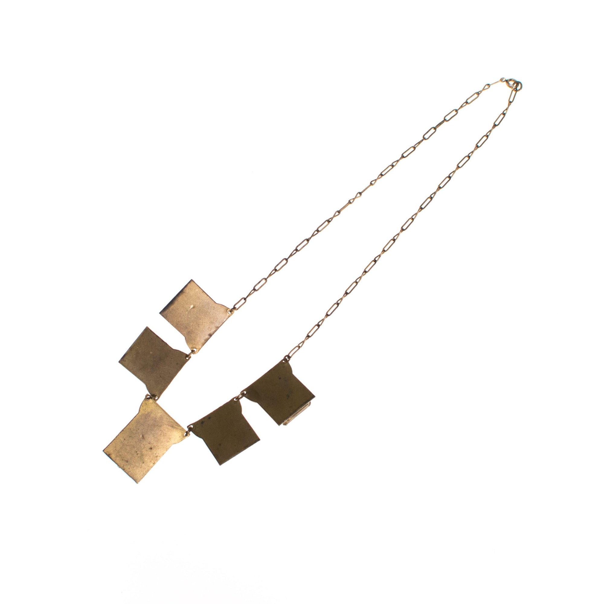 Vintage Art Nouveau Amber Molted Glass Czech Necklace by Vintage Meet Modern - Vintage Meet Modern Vintage Jewelry - Chicago, Illinois - #oldhollywoodglamour #vintagemeetmodern #designervintage #jewelrybox #antiquejewelry #vintagejewelry