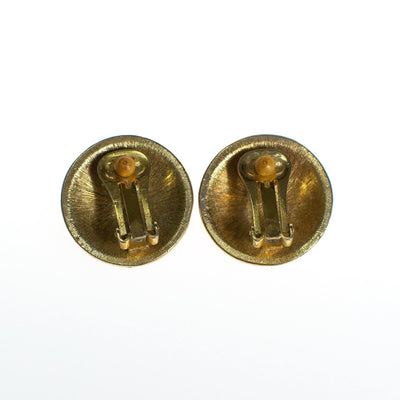 Vintage Red Enamel and Gold Swirl Button Style Earrings by 1980s - Vintage Meet Modern Vintage Jewelry - Chicago, Illinois - #oldhollywoodglamour #vintagemeetmodern #designervintage #jewelrybox #antiquejewelry #vintagejewelry