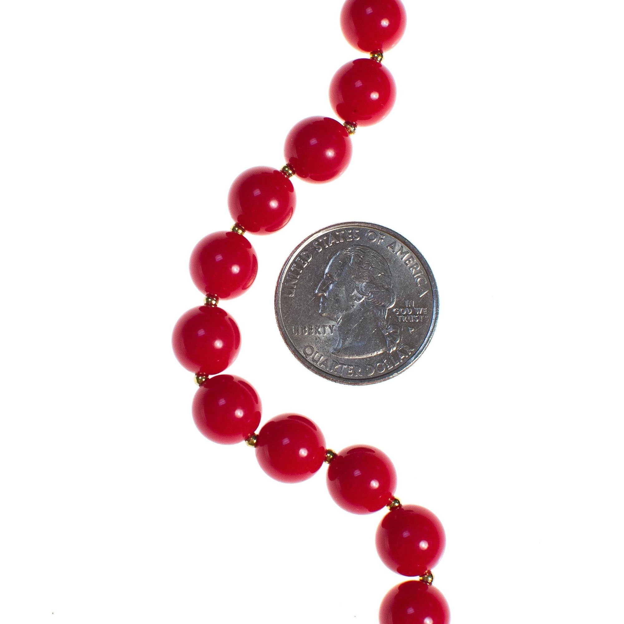 Vintage 1950s Red Bead Necklace by 1950s - Vintage Meet Modern Vintage Jewelry - Chicago, Illinois - #oldhollywoodglamour #vintagemeetmodern #designervintage #jewelrybox #antiquejewelry #vintagejewelry