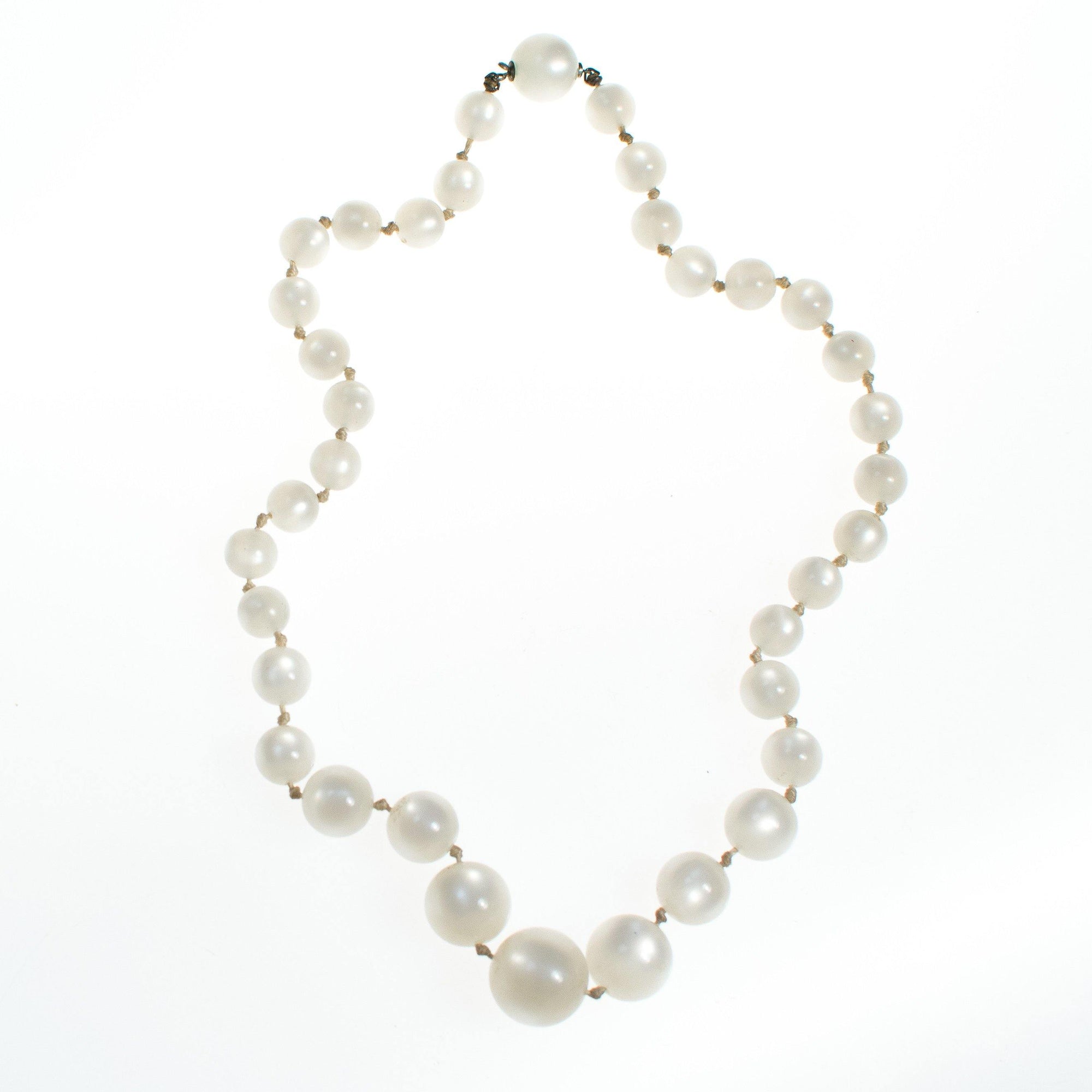 Vintage 1950s White Moonglow Bubble Bead Necklace by 1950s - Vintage Meet Modern Vintage Jewelry - Chicago, Illinois - #oldhollywoodglamour #vintagemeetmodern #designervintage #jewelrybox #antiquejewelry #vintagejewelry