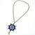 Vintage Blue Captains Wheel Statement Necklace